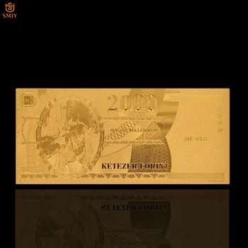 Naujas Spalvingas Vengrija Aukso Banknotų 2000 Forintas 24k Aukso Lapų Auksą, Padengtą Banknotų Kolekcija, Verslo Dovanų
