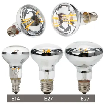 E27 LED Lempa Kaitrinė Lempa R50, R63 R80 Reali Galia 3W 4W 5W 220V E14 Šviesos 