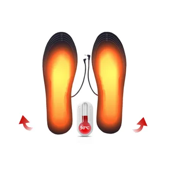 Anglies Pluošto Vidpadžiai Elektra Šildomas Batų Cuttable Vidpadis Kojinės Kojų Šildytuvas USB Įkrovimo Žiemos Pagalvėlės Pėdos Dydis-35~44 1 Pora