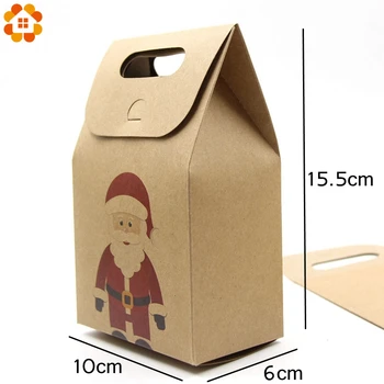 10VNT/Daug Kraft Popieriaus, Saldainių Dėžutės Kalėdų Dovanos Reikmenys Svečiai Pakavimo Dėžės Linksmų Kalėdų Malonę Dekoracijos