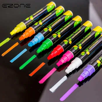 EZONE Mielas Saldainiai žymėjimo įrankis Fluorescencinis Skystis Žymeklio Kreida Neon Pen LED Rašymo Lenta Dažymo Grafiti kanceliarinių prekių