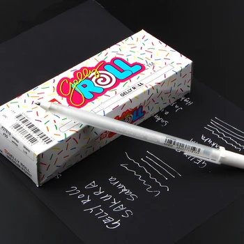 Japonijos Importuotų Jelly Roll 0,8 mm Balto Gelio Rašiklis Pabrėžti linijinės Meno Žymeklis Dizaino Komiksų/Manga Dažymo Reikmenys