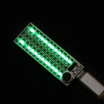 USB Mini Muzikos Spektro Šviesa 2x13 LED Valdybos Balso Valdymo Jautrumą Reguliuoti