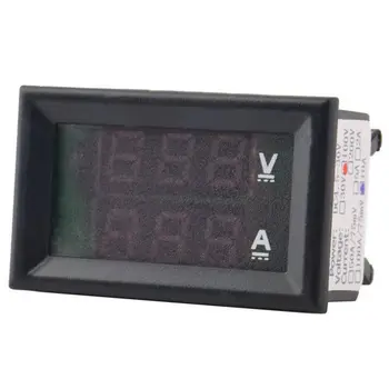 Skaitmeninis voltmetras Dc100V 10A Voltmeter Ammeter Mėlyna+Raudona Led Amp Dual