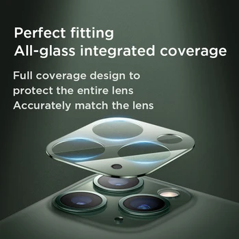 2vnt Atgal Fotoaparato Objektyvą Screen Protector, iPhone, 11 Pro Fotoaparato Raštas Grūdintas Stiklas iPhone 11 Pro Max oficialus spalva