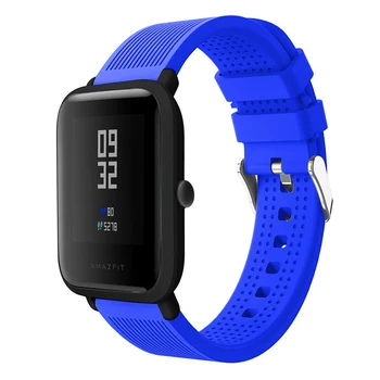 20mm Silikono Žiūrėti Dirželis Xiaomi Huami Amazfit Pvp BITŲ TEMPAS Lite Jaunimo smart Watchband sporto Apyrankę wriststrap vandeniui
