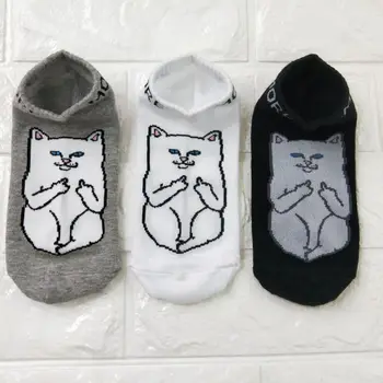 Harajuku didžiuoju pirštu kačių, moterų ir vyrų, poros medvilninių kojinių gatvės mados klaidingą INS banga kojinės hip-hop moterų valtis kojinės