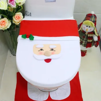 Kalėdų Dekoracijos Namų Padengti Kalėdų Tualeto Sėdynė Sniego Tualeto Dangčio Padengti Kalėdos Gimdymo Navidad Apdailos Karšto Pardavimo