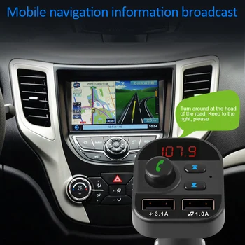 Automobilio laisvų Rankų įrangą Belaidžiu Bluetooth Rinkinys FM Siųstuvas Car MP3 Radijo Adapteris, 2 USB Įkroviklį, FM Moduliatorius, Automobilių Reikmenys, Papuošalai