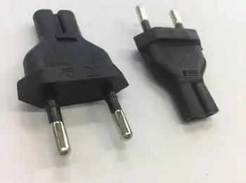 LBSC Europoje CEE7/16 dviejų polių kištukas IEC C7 talpykla kištuko adapterį. Vardinė iki 2,5 A 250V 2 PAK
