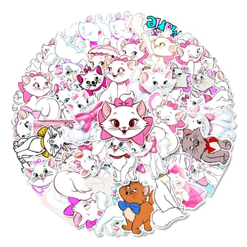 57pcs Kūrybos mielas Marija katė cartoon automobilių lipdukai Rožinė girly širdies Mio kačių žaislai, pasakos serijos lipdukai, nešiojamas sąsiuvinis automobilį