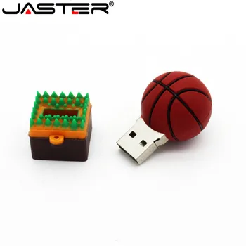 JASTER Futbolo, krepšinio, tinklinio usb flash drive USB 2.0 memory stick pen ratai 4 GB 16GB 32GB 64GB berniukas dovanų Realias galimybes
