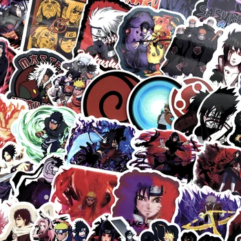 70Pcs/daug japonijos anime Naruto, sasuke Animaciją Snieglenčių Nešiojamas Bagažo Šaldytuvas Automobilių Stiliaus Vinilo Decal Namų Dekoro Lipdukai