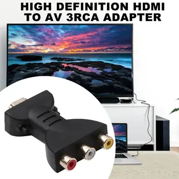 Nešiojamų HDMI suderinamus į 3 RCA Vaizdo Garso AV Adapterį Komponentas Konverteris HDTV Projektorius, DVD Keitiklis