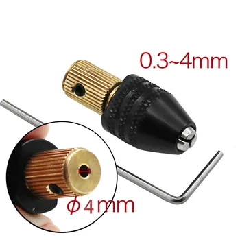 Elektros variklio veleno Mini Tvirtinimo Laikiklio Apkaba, 0.3 mm-4mm Maži, Kad Grąžtas Micro Chuck tvirtinimo įtaisas