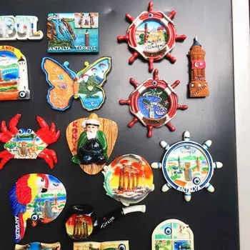 Magnetinio Šaldytuvas Pastas Turkijos 3D Kraštovaizdžio Šaldytuvas Magnetai Turizmo Suvenyrų Ranka Dažytas Dekoratyvinis Amatų Namų Dekoro Dovana