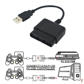 Žaidimų Valdiklis USB adapteris keitiklis PC Adapteris, Valdiklis, Keitiklis, Laidas PS2 PS3 PC Vaizdo žaidimai, Priedai