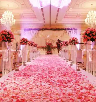 2000 vnt./daug Romantiškas šilko Rožių Žiedlapiai Vestuvių Papuošalai Spalvingas Vestuvių Gėlės, Dirbtinių Rožių Gėlių