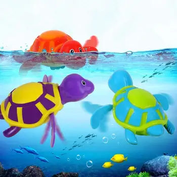 Kūdikių Vėžlio Vonios Žaislas Mielas Animacinių filmų Gyvūnų Vėžlio Klasikinis Vandens Žaislas Plaukti Vėžlys Žaizdos-iki Grandinės Clockwork Vaikai Paplūdimio Žaislai