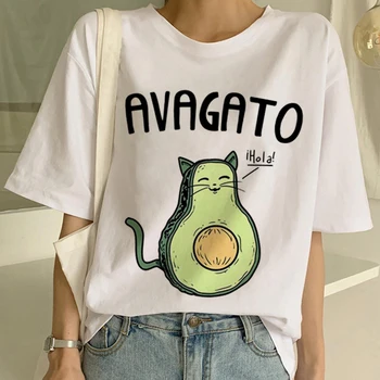 Naujas Avokado Marškinėliai Veganų Marškinėliai Moterims Harajuku Kawaii trumpomis Rankovėmis T-shirt 