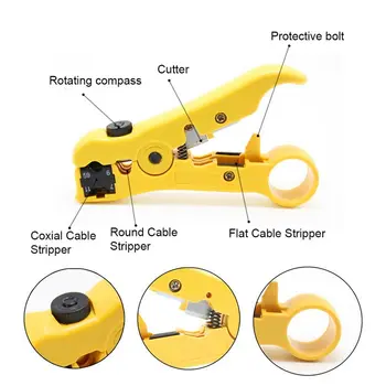 1pc Automatinė Nuėmimo Replės Vielos Striptizo Multi-tool užspaudimo replės kabelį, Įrankiais, Kabelių Striptizo Decrustation Replės
