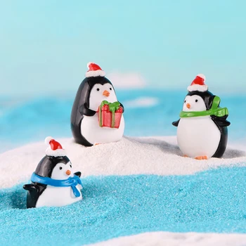 Mini Pingvinai Kalėdų Dekoro 