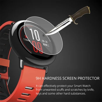1 VNT 2 VNT/Daug Screen Protector Filmas Xiaomi Huami Amazfit Tempas Sporto Smart Žiūrėti 9H Grūdintas Stiklas Ekrano Apsauginės Plėvelės