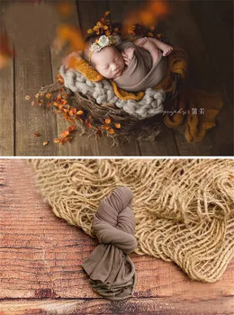 Naujagimio Fotografijos Rekvizitai Antklodė Baby Nuotrauka Wrap Swaddling Medvilnės Tampus Apsiaustas Fotosesiją Fonas