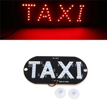 Taksi Priekinio stiklo priekinio, galinio Stiklo Ženklas LED Šviesos Automobilių Didelio Ryškumo Lempos Lemputė