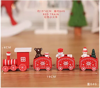 Kalėdų Medinis Traukinio Dažytos Dekoracija Namuose Sniego Santa Padengia Medienos Kalėdos vaikas žaislų, dovanų ornamentu navidad naujųjų metų Dovana