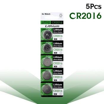 5 Vnt CR2016 3V Ličio Baterija Monetos Ląstelių Mygtukas Baterijų 2016 DL2016 LKCR2016 M2016 ECR2016 Žiūrėti Žaislas Medicinos Prietaiso Baterija