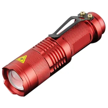 Nešiojamų LED Žibintuvėlis Q5 2000lm Mini Žibintuvėlis atsparus Vandeniui LED Lanterna 5 Spalvas 1 Režimai Zoomable LED Žibintuvėlis penlight AA 14500