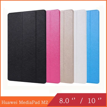 Funda už Huawei MediaPad M2 8.0 10 M2-801W M2-803L M2-802L M2-801L M2-A01W M2-A01L odos flip cover tablet atveju stovėti shell
