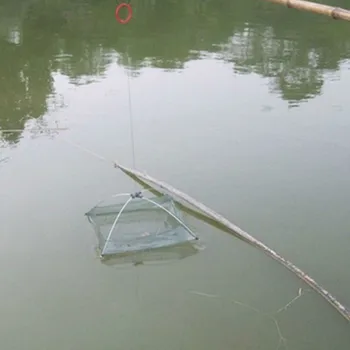 Nešiojamų 60*60cm Lankstymo Žvejybos Ju Nailono Tinklo Krevetes, Žuvies Grynosios Liejimo Ju Žvejybos Narve Lauko žvejybos tinklas
