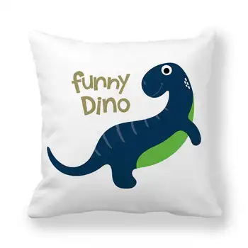Naujas Animacijos Dinozaurų Dekoratyvinių Pagalvių ir Pagalvėlių Apvalkalus Užvalkalas Pagalvėms Už Sofos Poliesteris Pillowcover cuscini decorativi
