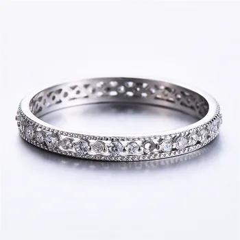 Mielas Moterų Mažųjų Cirkonis Akmens Žiedas, Nekilnojamojo 925 Sterlingas Sidabro Žiedas Žada Meilę, Sužadėtuvių Žiedai Moterims