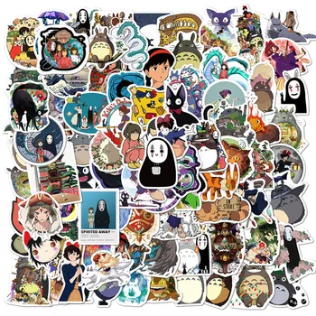 100vnt/Set Hayao Miyazaki Anime Lipdukai Animacinių filmų Grafiti Lipdukai 