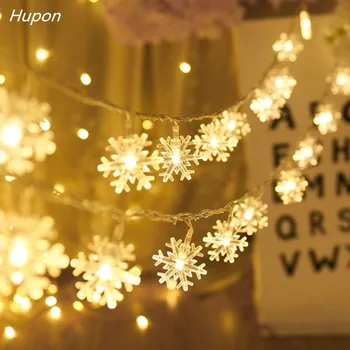 LED Girliandą Atostogų Snaigės String Pasakų Žibintai Kabantys Papuošalai, Kalėdų Eglučių Papuošalai Namuose Šalis Noel Navidad 2019