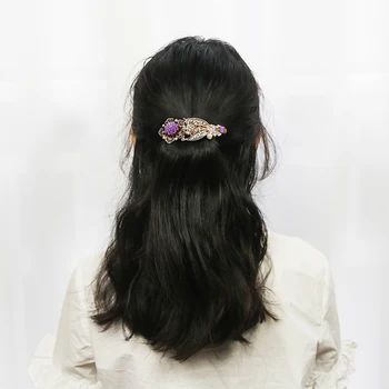Šešių Stilių Blizgučiai Dervos Gėlių Hairwear Moterų Ziron Lapų Plaukų Segtukai Lady Dovana, Plaukų Papuošalai Mergina Spalva Hairgrips Famale