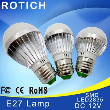 E27 E14 LED Lemputės Šviesos DC 12V smd 2835chip lampada luz E27 lempa 3W 6W 9W 12W 15W 18W vietoje lemputė, Led Lemputės