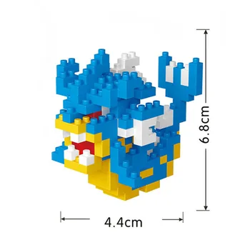 Pokemon, nelyginant Žaislai, Modelį Švietimo Ornamentu Pikachu Mewtwo Charizard Blokuoti Plytų 3D Mažas Surinkti 