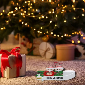 2020 Karantino Kalėdų Linkėjimai Šalis Dekoro Dovanos Santa Claus Su Kauke Asmeninį Kalėdų Eglutės Ornamentu Visos Serijos