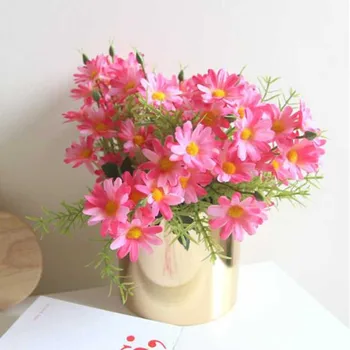 1pcs Dirbtinės Gėlės Šilko Chrizantemų 6 filialus dirbtinis daisy Netikrą gėlių dekoracija sode biuro apdailos