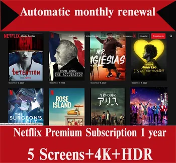 NEMOKAMAI IŠBANDYTI Pasaulio Netflix Premium Sąskaitos 4K UHD 12 Mėnesių Popieriniai Raštinės reikmenys, Tik NF