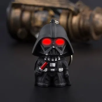 LED Žibintuvėlis keychain Darth Vader Anakin Skywalker pav Key Chain Juoda pėstininkas paketų prižiūrėtojų raktinę 1PCS