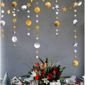 Kalėdų Dekoracijos Namų 4M Šmėžavimas Žvaigždės Snaigės Popieriaus Girliandas Pakabukas Naujųjų Metų 2021 Dekoro Noel Navidad Papuošalai Kerst