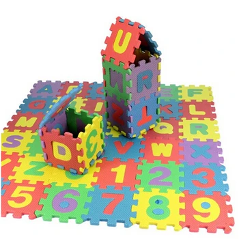 36pcs Vaikų Mini EVA Putų Abėcėlės Raidės, Skaičiai Grindų Minkštas Kūdikio Motina 3d Puzzle Ankstyvojo Ugdymo Vaikams, Žaislai