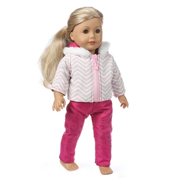 2020 Nauja pūkinė striukė keturių spalvų Kostiumas Tinka 43cm New Born Lėlės 17inch Reborn Baby Doll Priedai