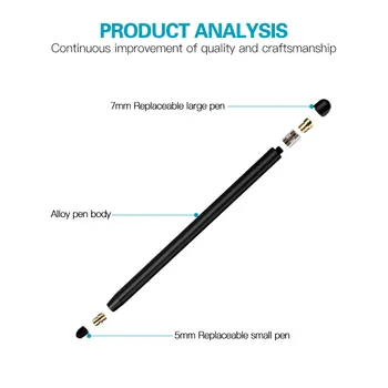 ANKNDO 2in1 Stylus Pen Capacitive Touch Pen Samsung S2 Sąsiuvinis Paviršiaus Pen Bloknotą, Rašiklį Už Xiaomi Pad 