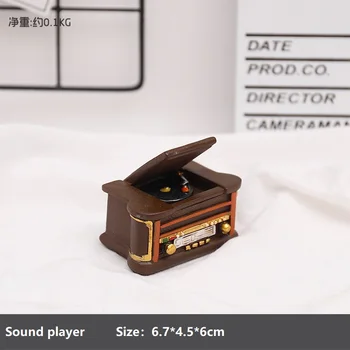 Kūrybos MINI Retro Radijo Pianinus Kameros Telefono Modelis Antikos Imitacija Nostalgija Belaidžio Ornamentu Amatų Baras Namų Dekoro Dovana